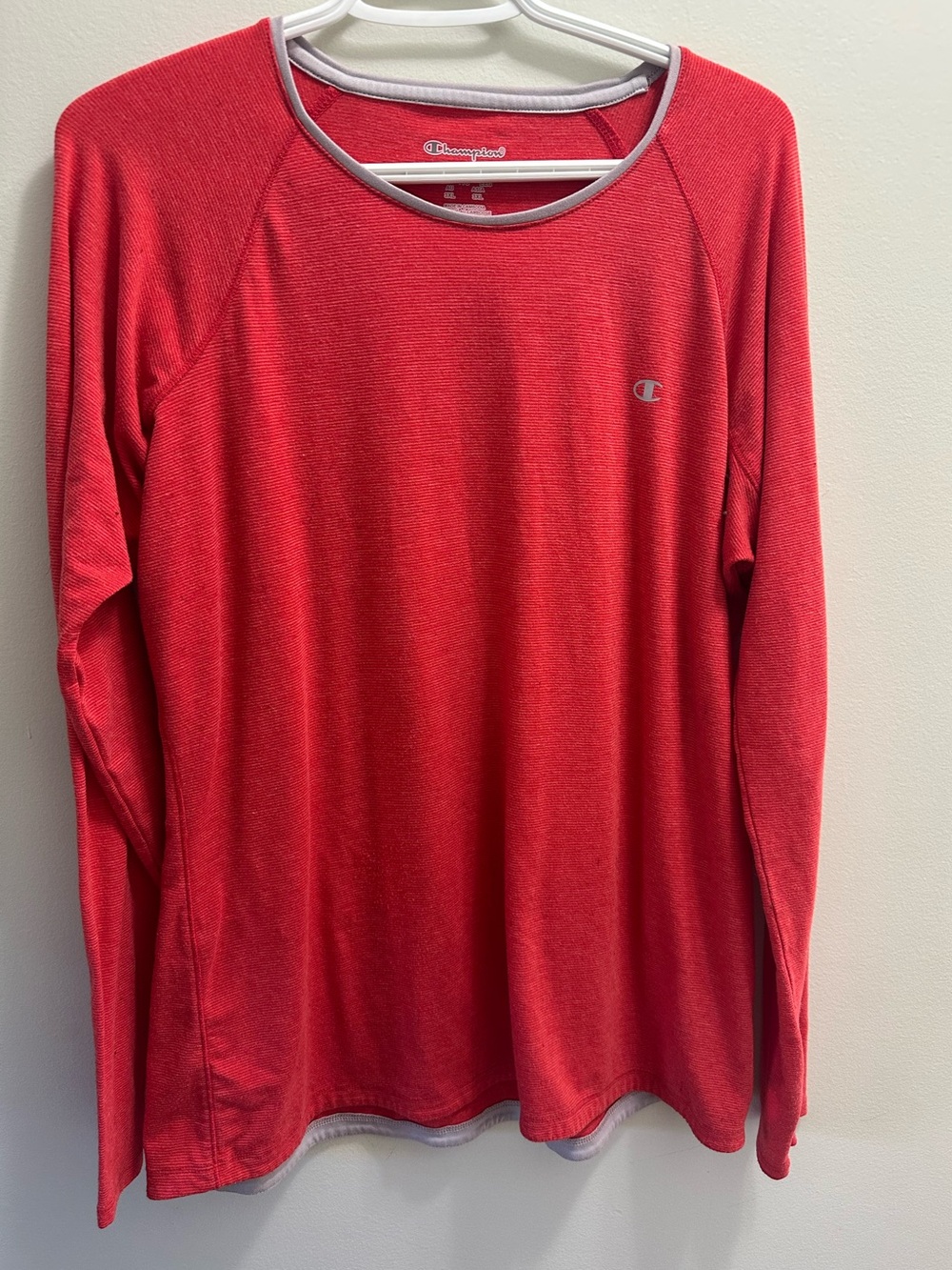 Champion Women's Red Long-Sleeve Performance Tee